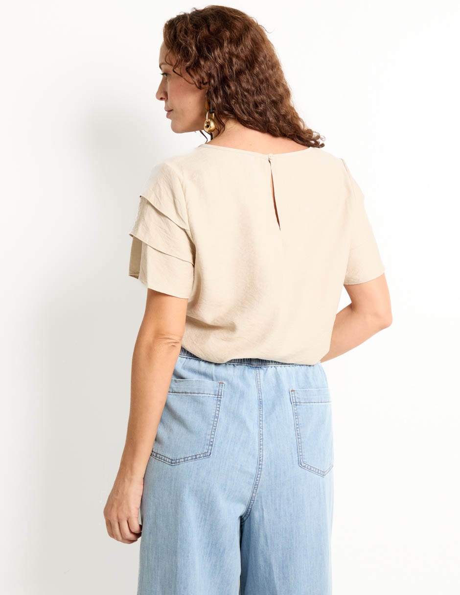 Blusa Damaia Atelier manga corta para mujer