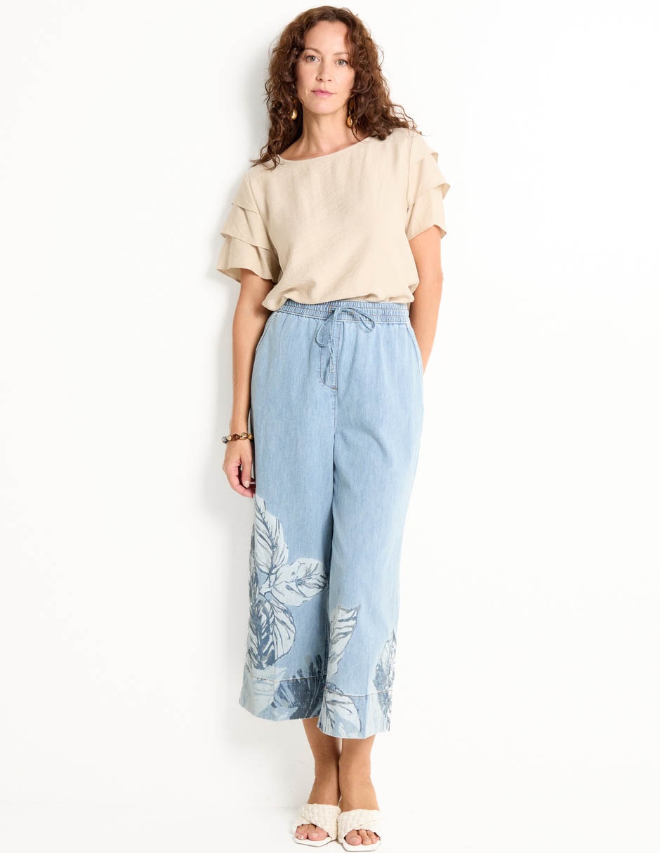 Blusa Damaia Atelier manga corta para mujer