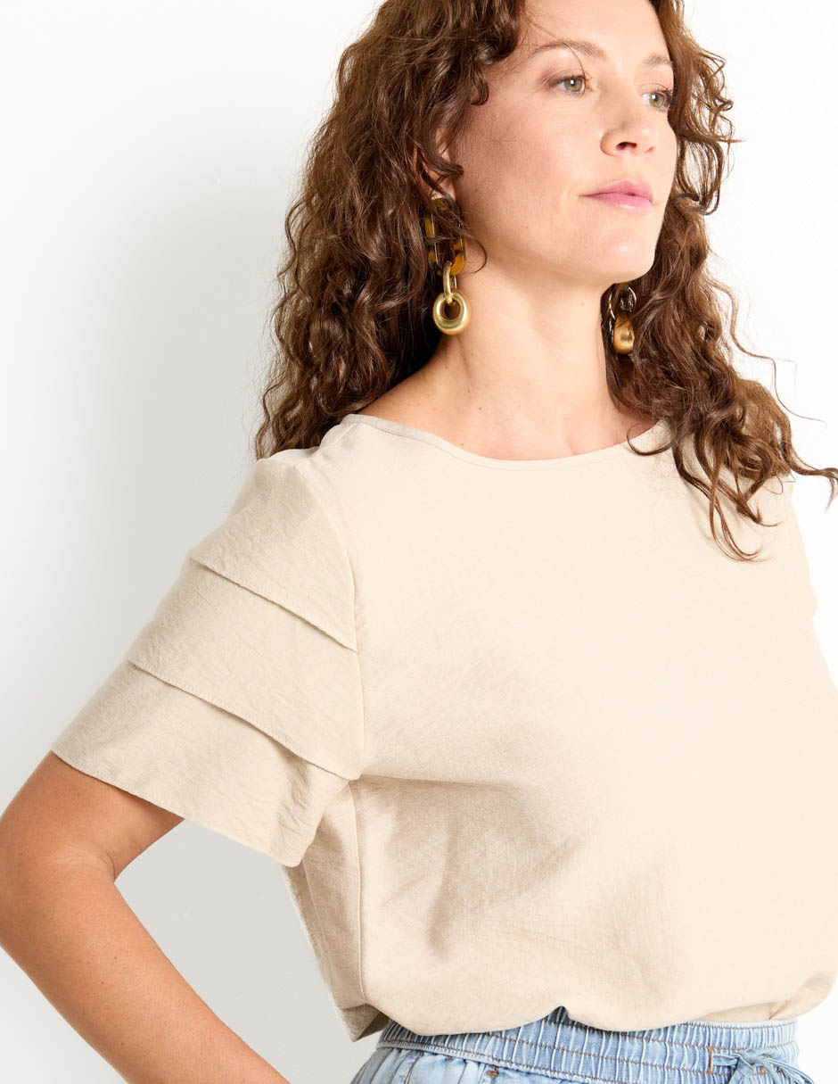Blusa Damaia Atelier manga corta para mujer