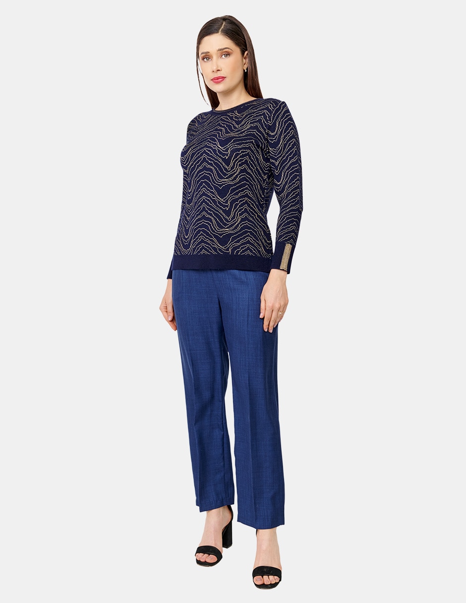 Blusa túnica manga larga para mujer