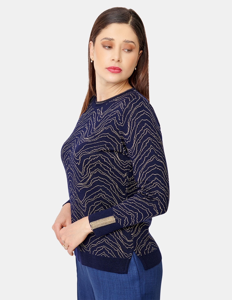 Blusa túnica manga larga para mujer