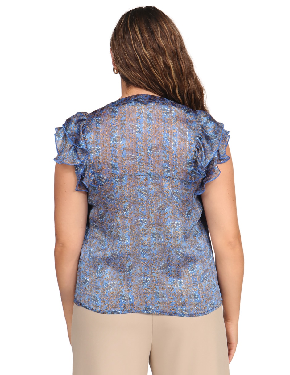 Blusa manga corta para mujer 11