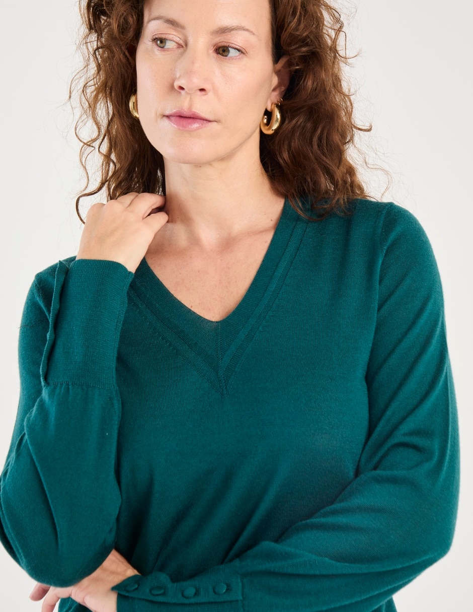 Suéter cuello v para mujer