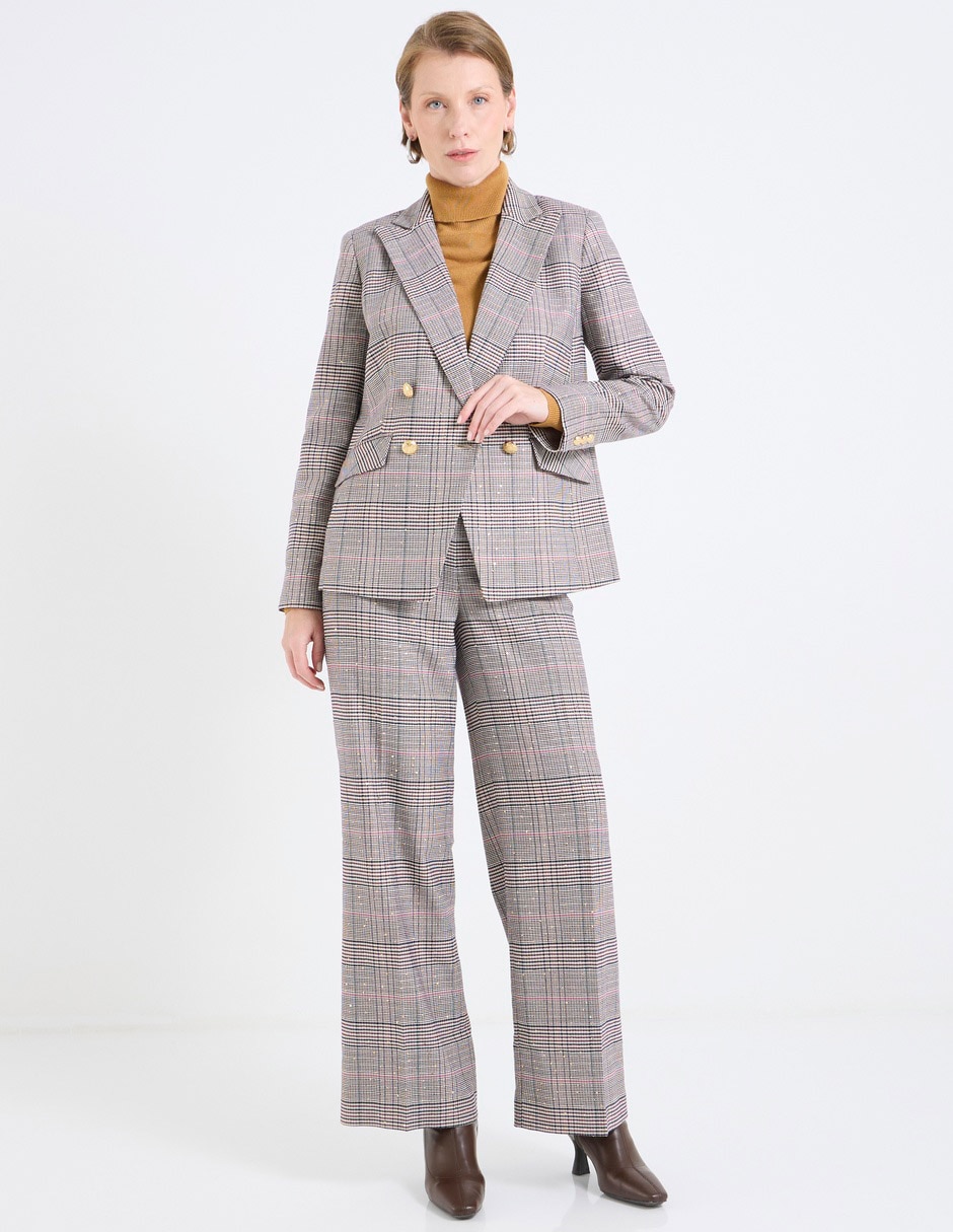 Pantalón de vestir wide leg para mujer