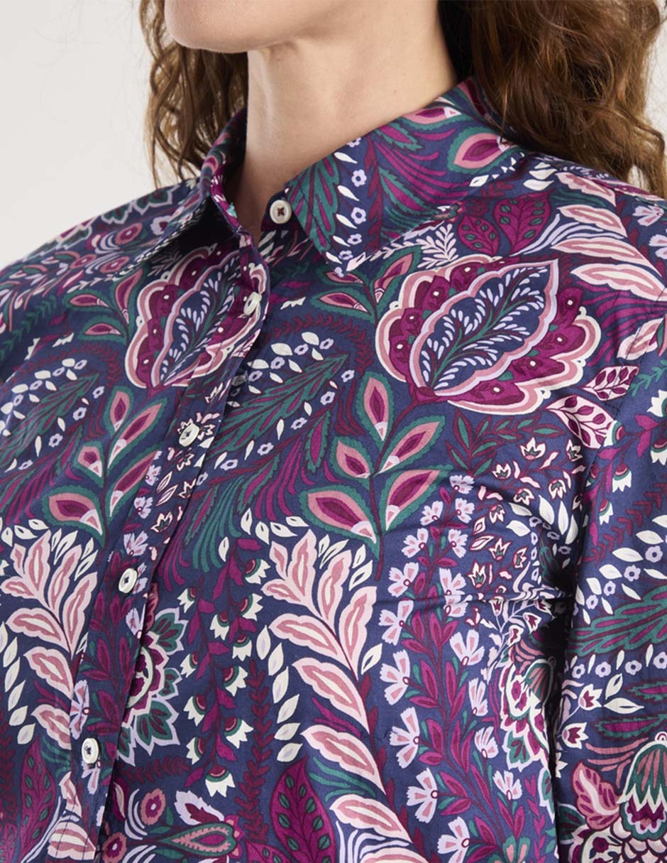 Blusa camisera manga larga para mujer 8