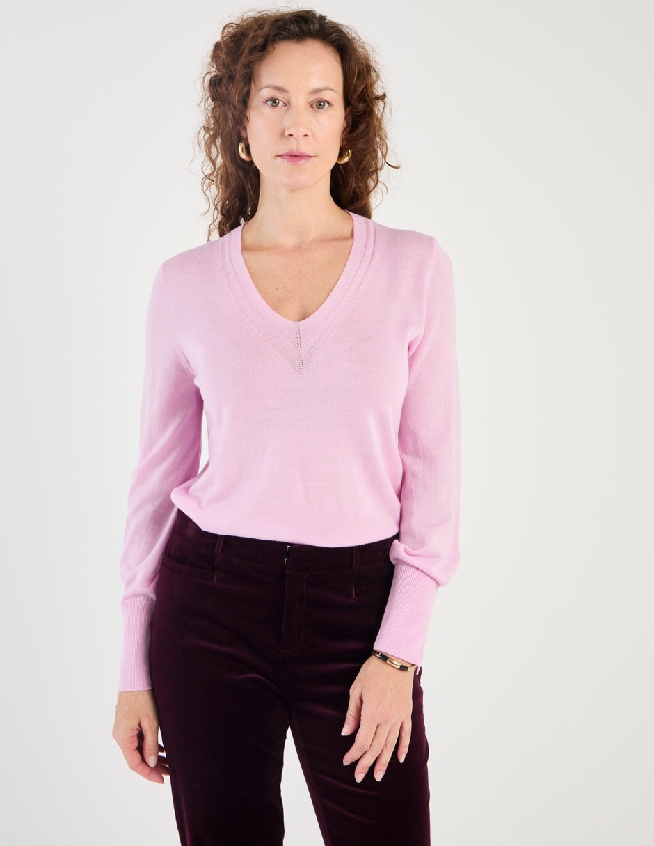 Suéter cuello redondo para mujer 1
