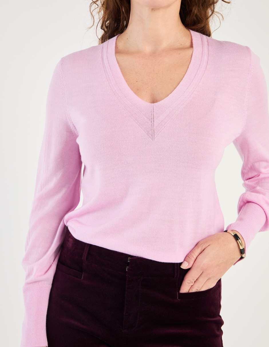 Suéter cuello redondo para mujer 8