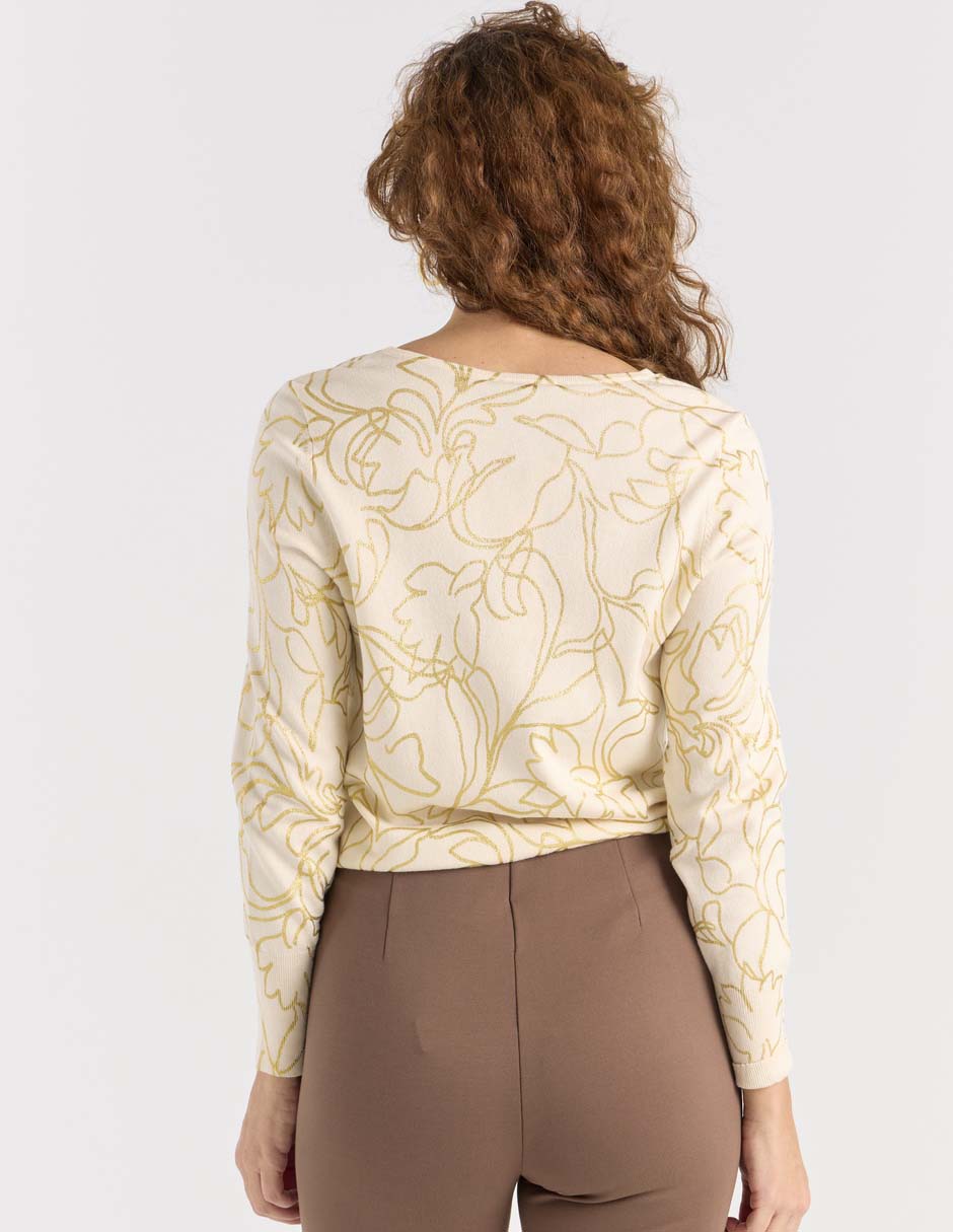 Suéter cuello v para mujer 6