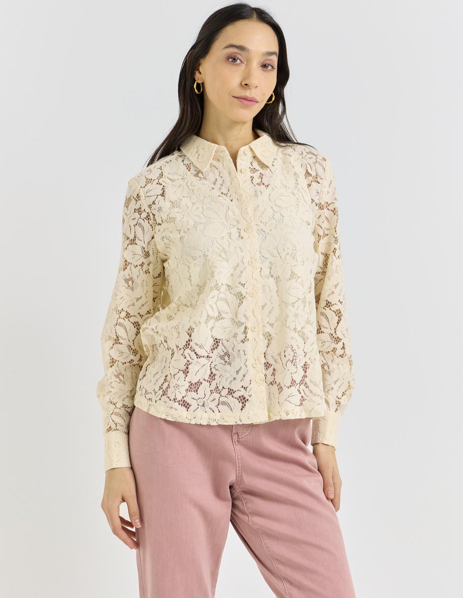 Blusa camisera manga larga para mujer 1
