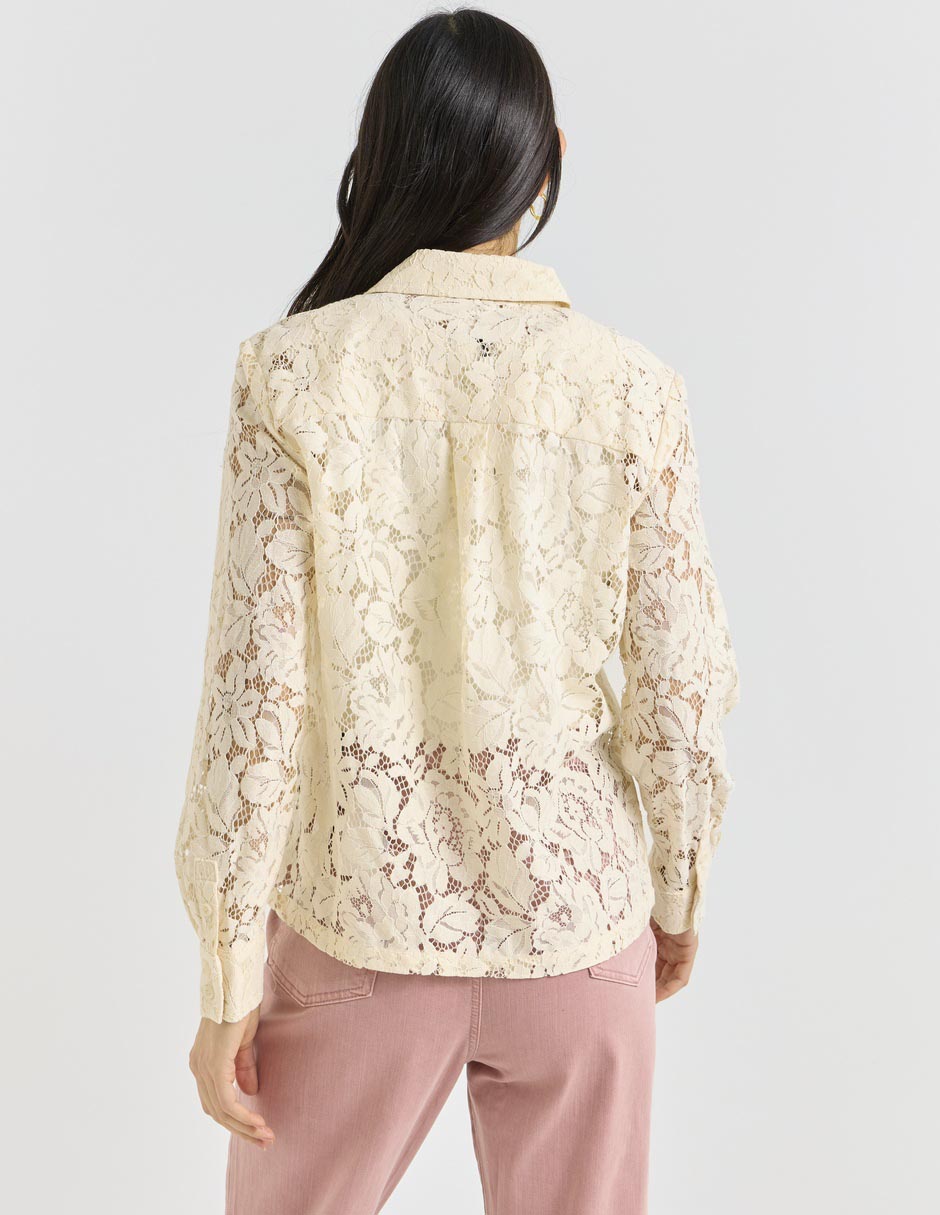 Blusa camisera manga larga para mujer 5
