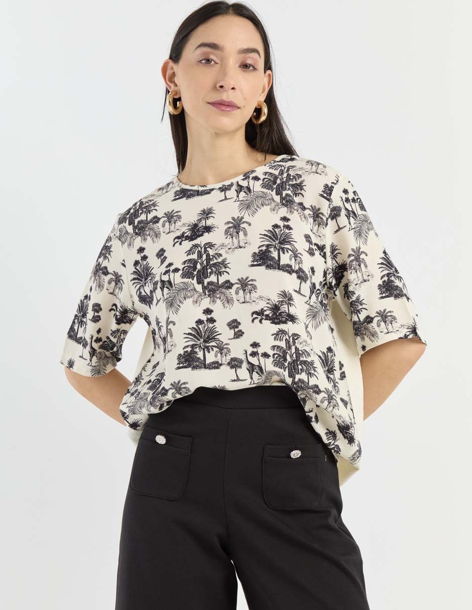 Blusa manga al codo para mujer 1