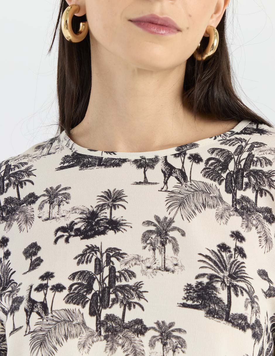 Blusa manga al codo para mujer 4