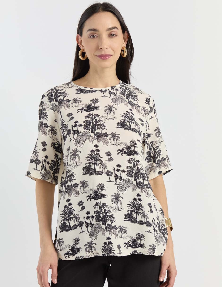 Blusa manga al codo para mujer 5