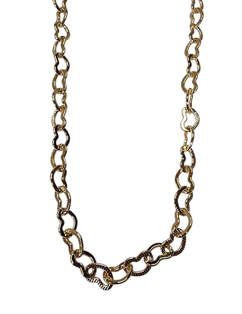 Collar corazón Amor de oro laminado 14 K