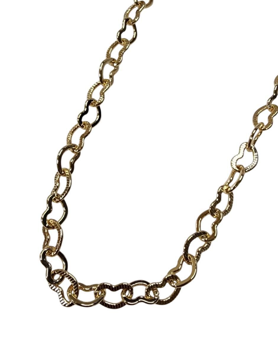 Collar corazón Amor de oro laminado 14 K 3