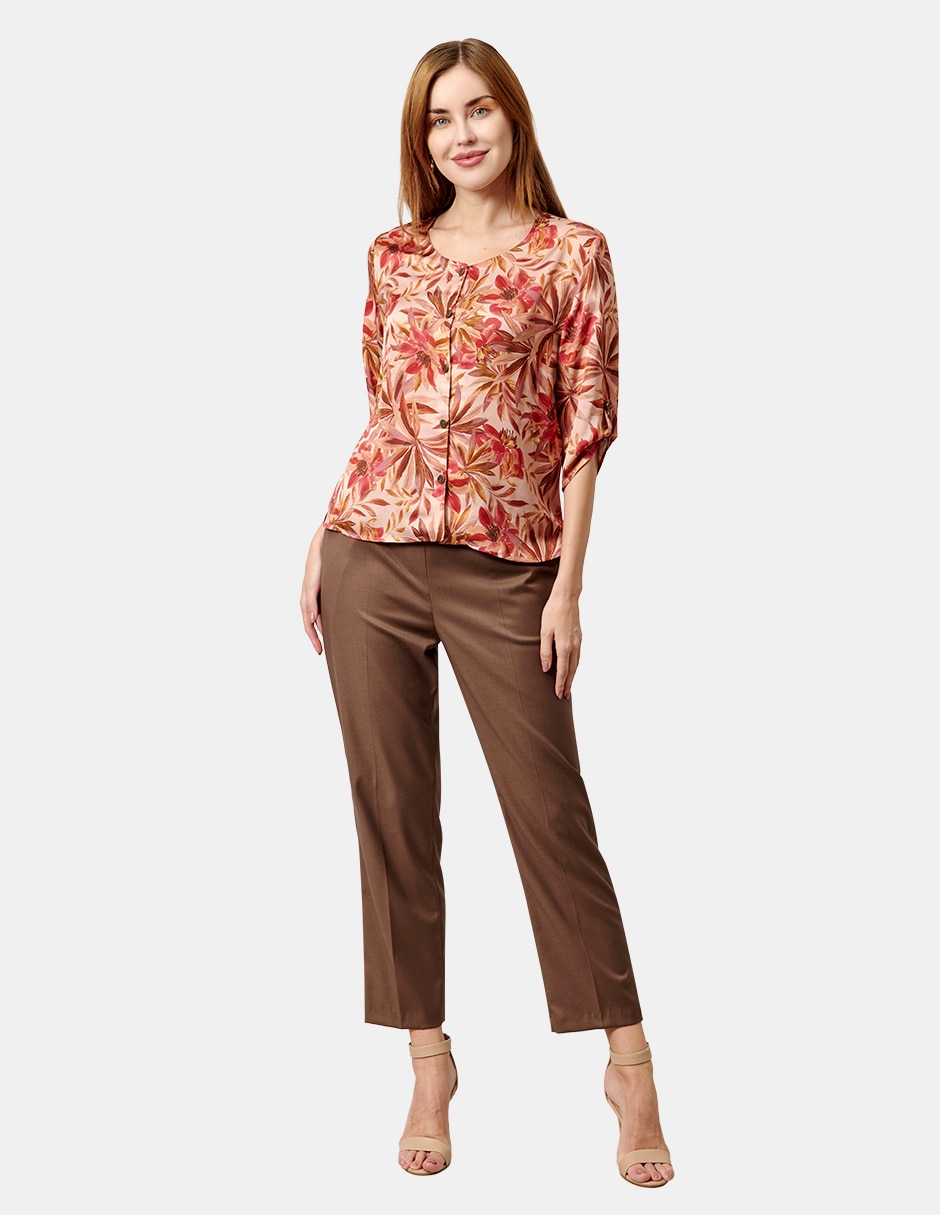 Blusa manga 3/4 para mujer
