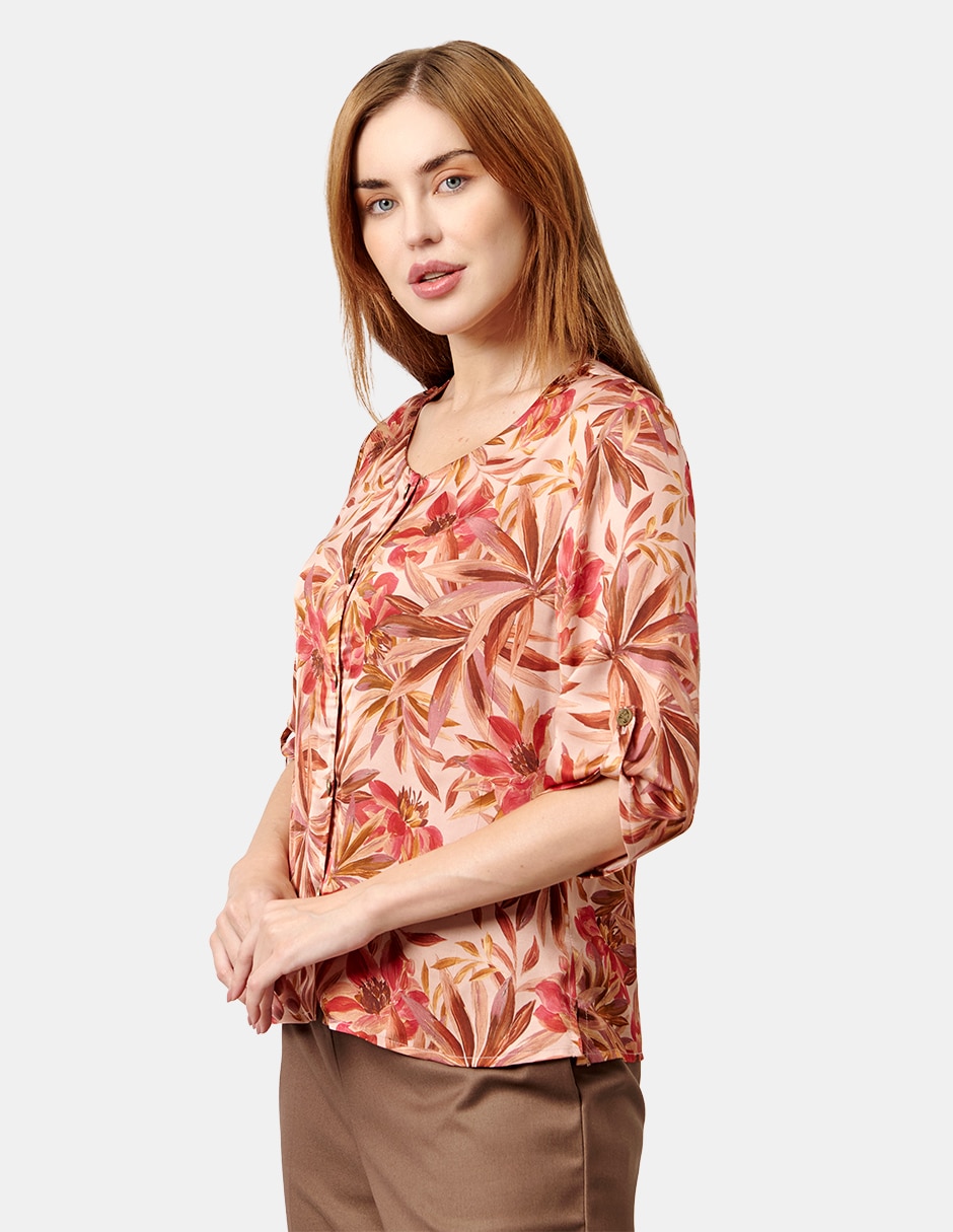 Blusa manga 3/4 para mujer