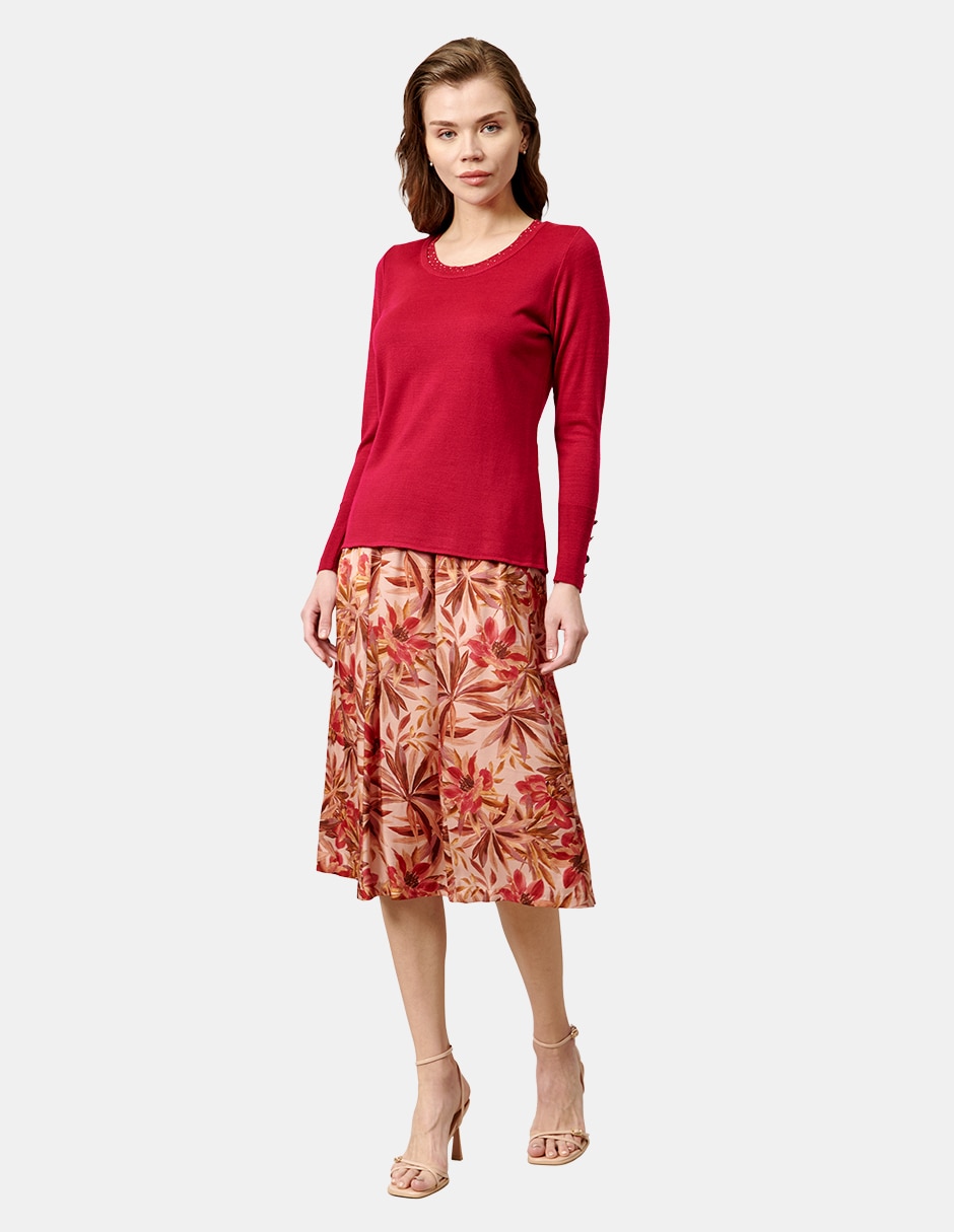 Blusa manga larga para mujer