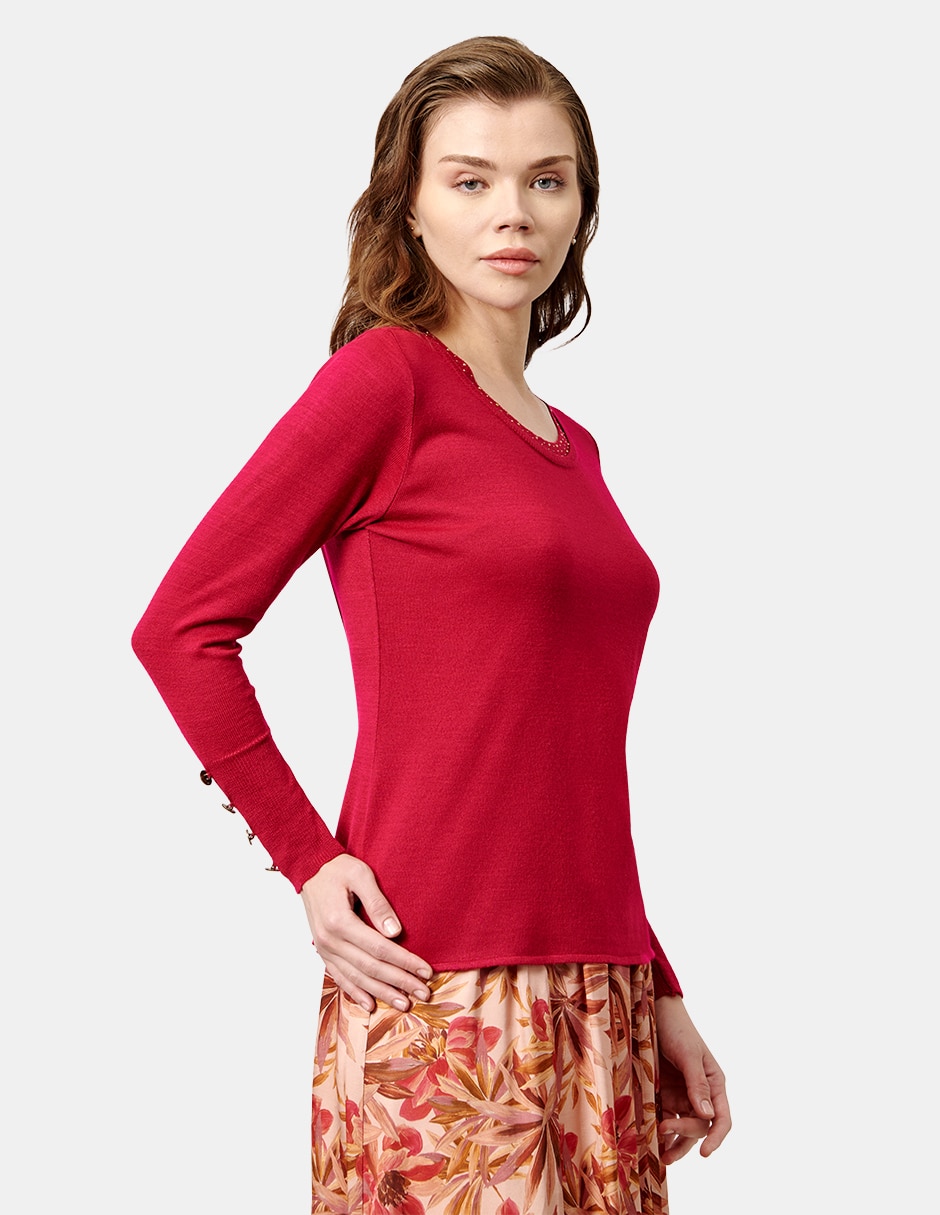 Blusa manga larga para mujer
