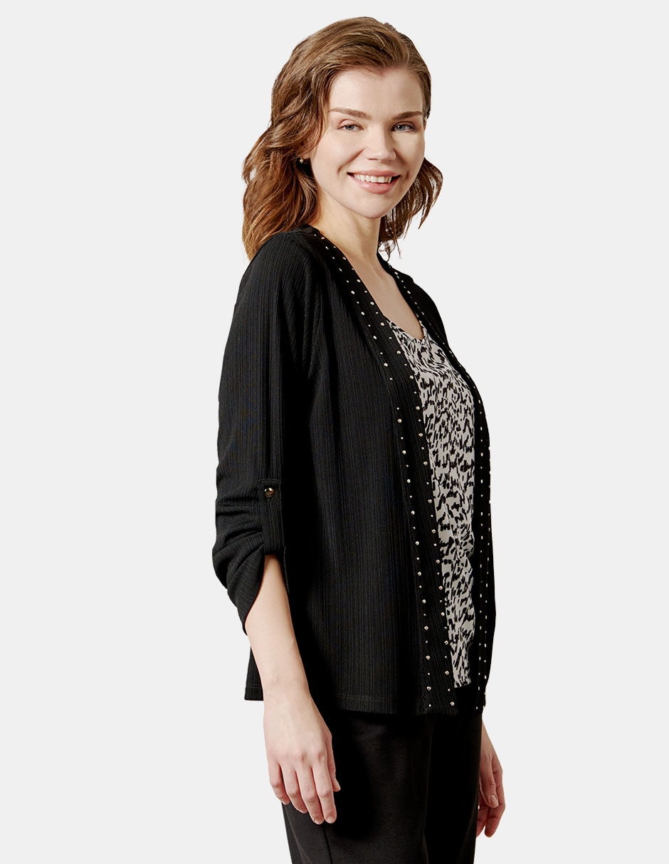 Blusa manga 3/4 para mujer