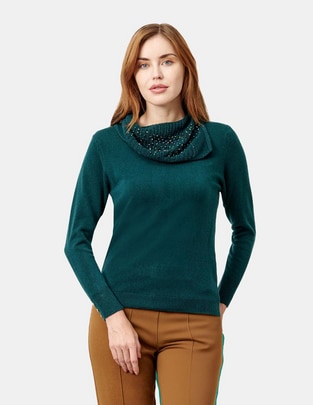 Suéter cuello asimétrico para mujer 1