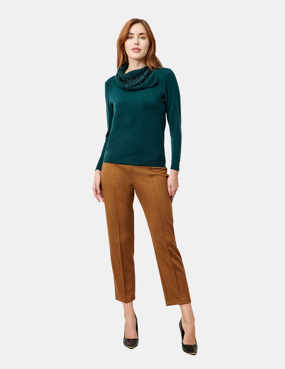 Suéter cuello asimétrico para mujer 5