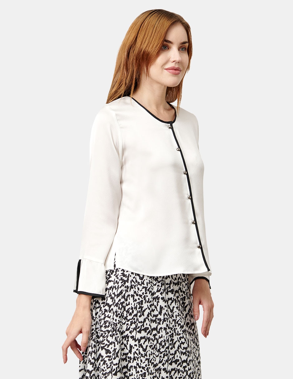 Blusa manga larga para mujer