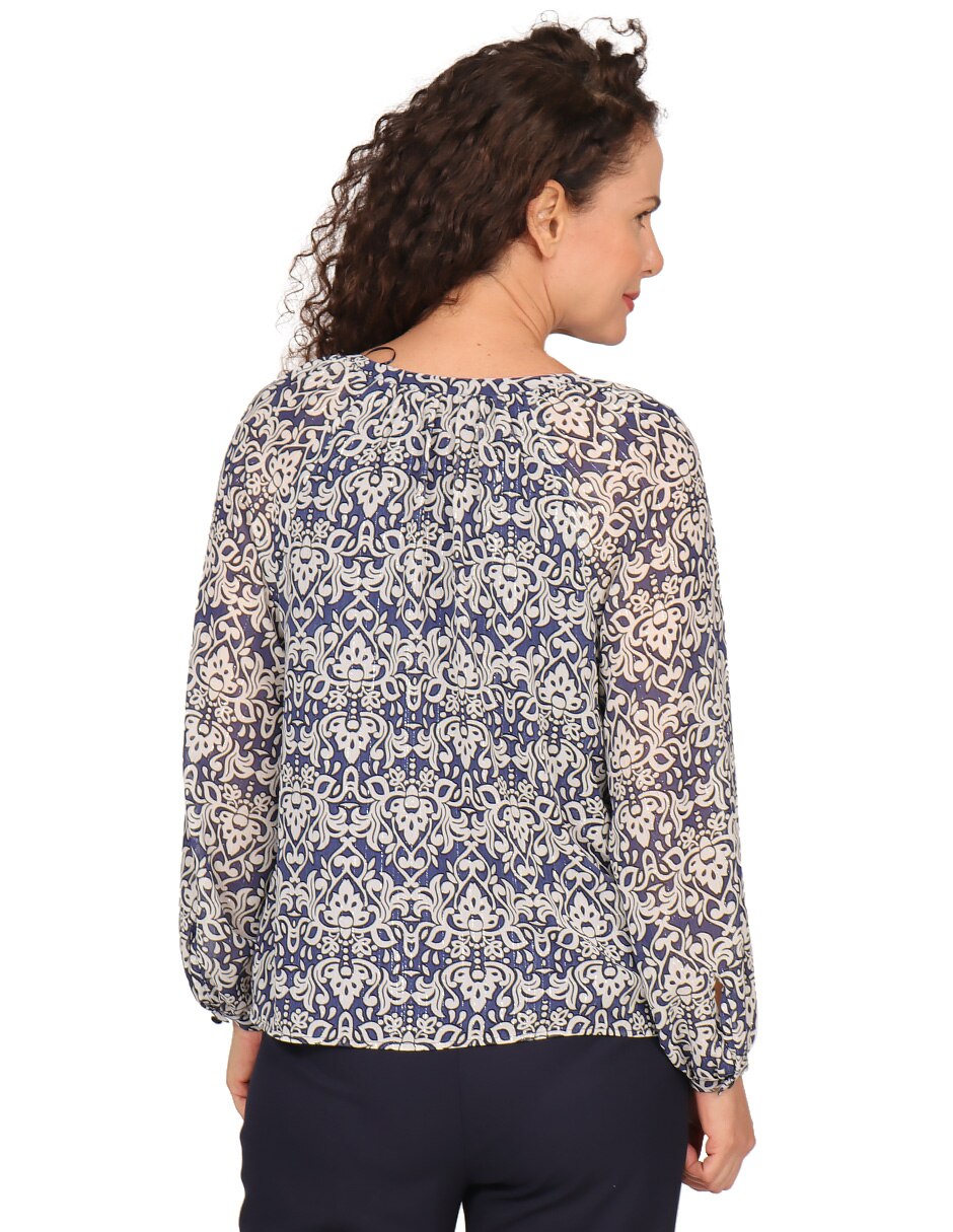 Blusa duplan manga larga para mujer