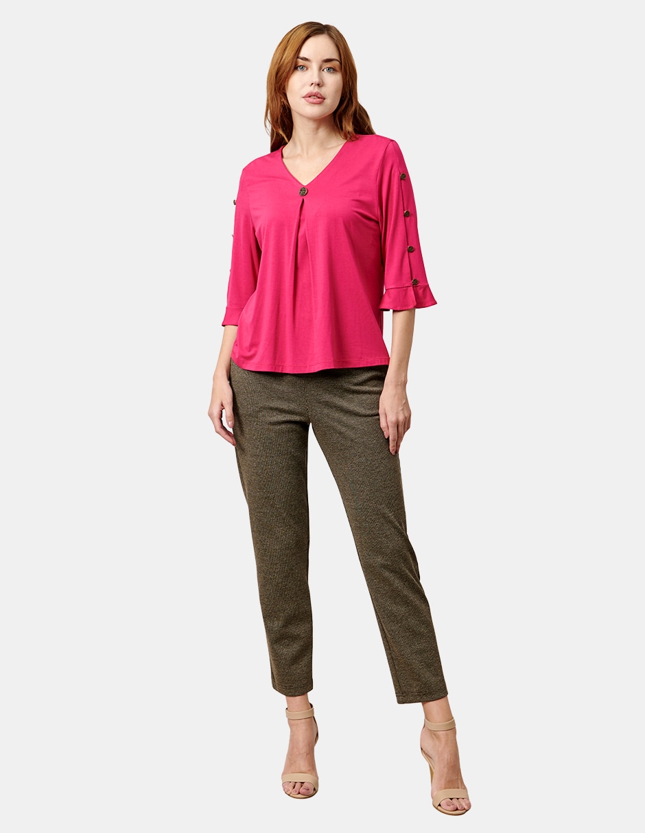 Blusa manga 3/4 para mujer