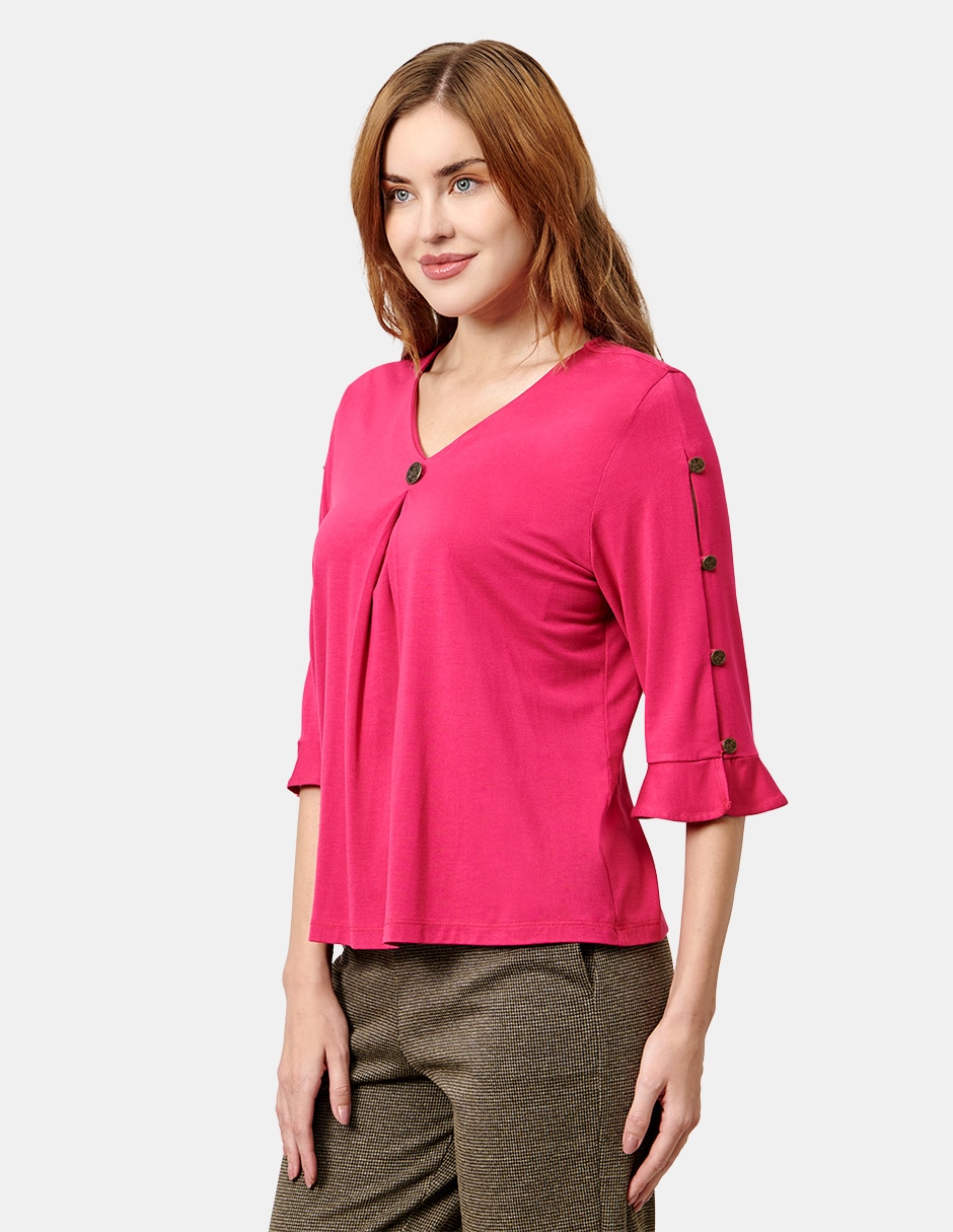 Blusa manga 3/4 para mujer