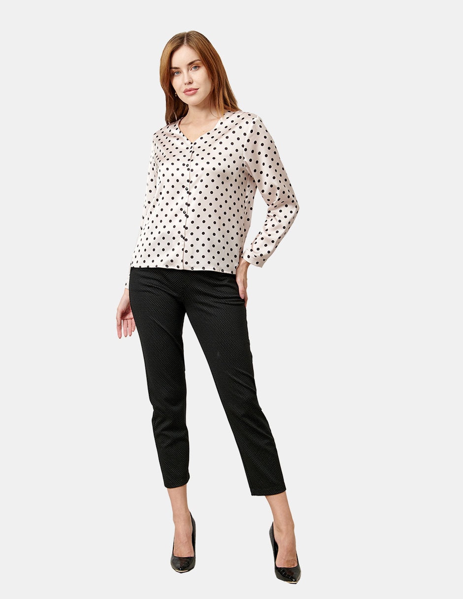 Blusa manga larga para mujer