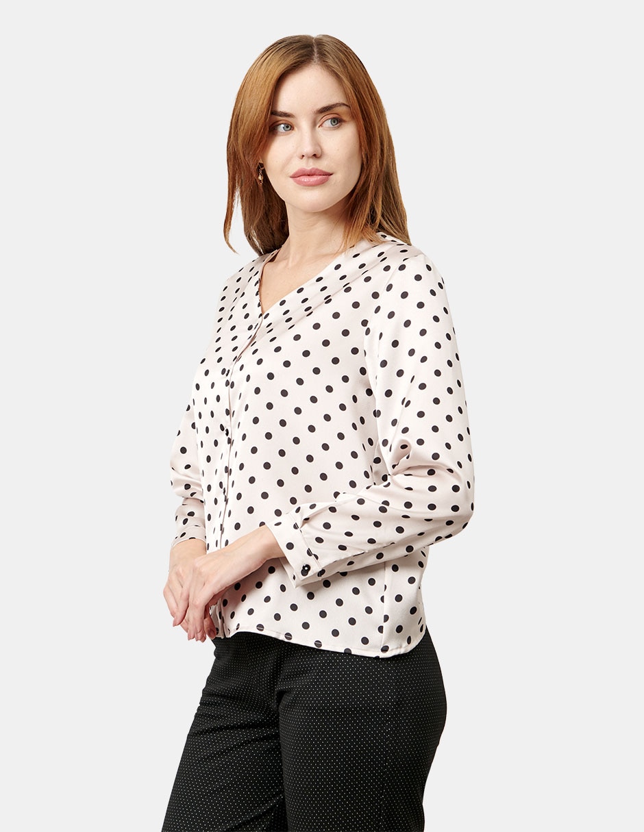 Blusa manga larga para mujer