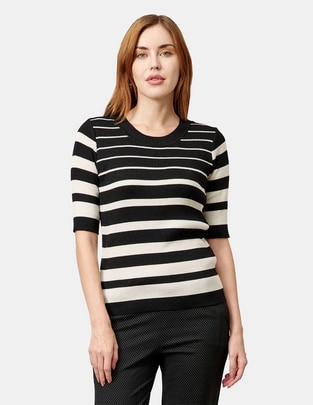 Blusa manga al codo para mujer