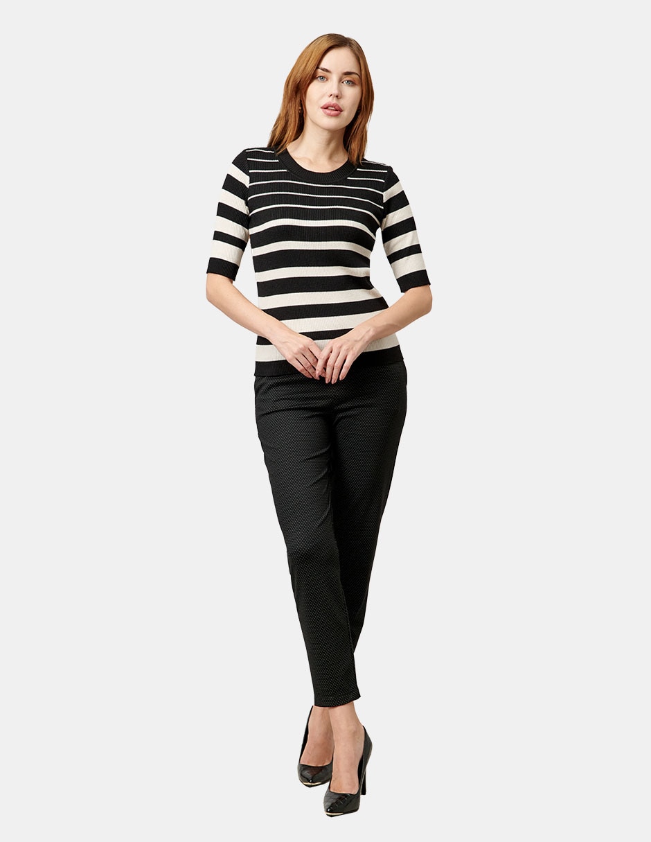 Blusa manga al codo para mujer