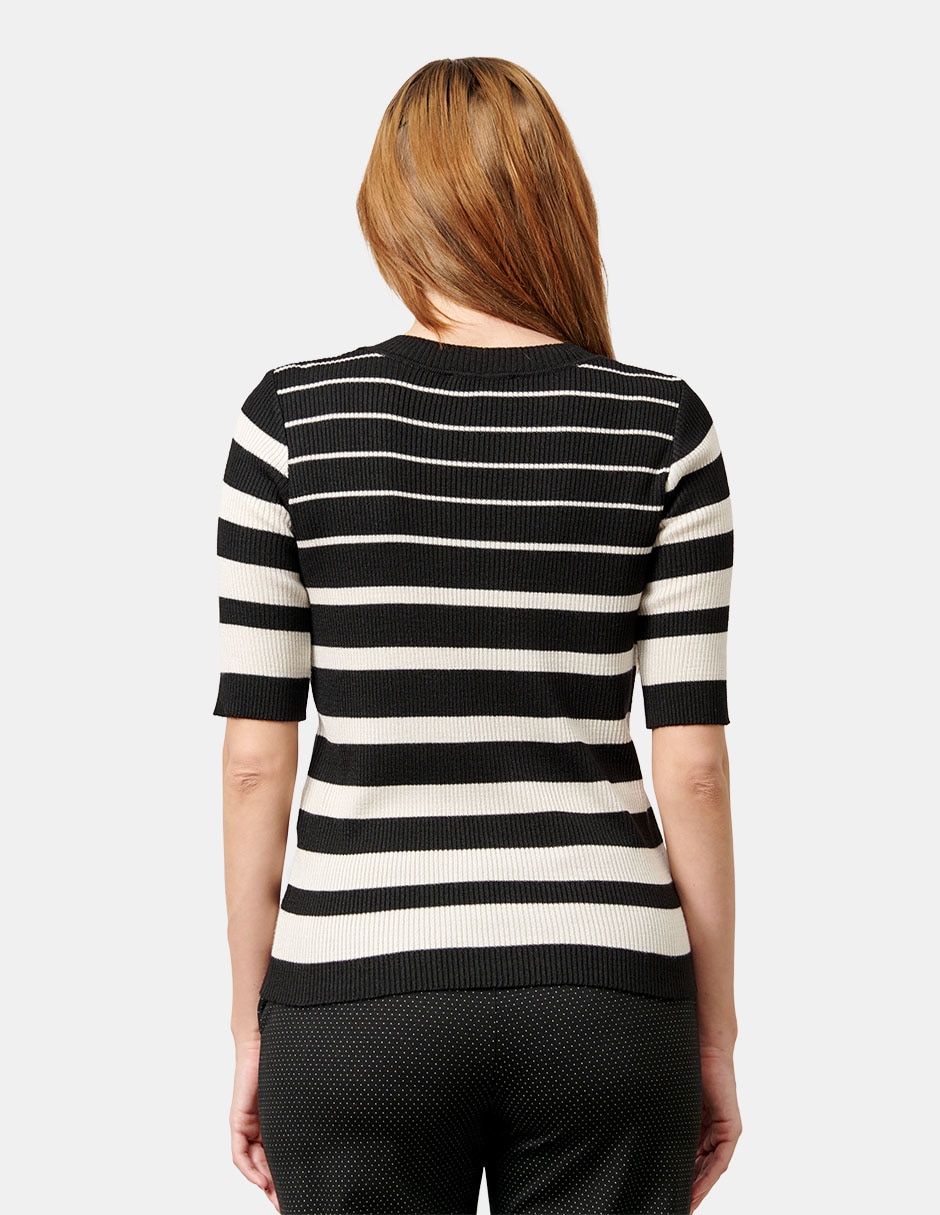 Blusa manga al codo para mujer