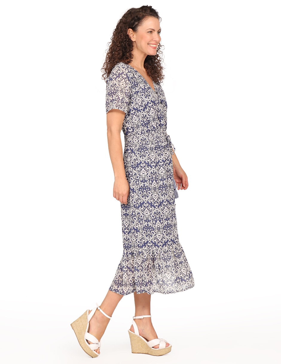 Vestido midi casual duplan bruno para mujer