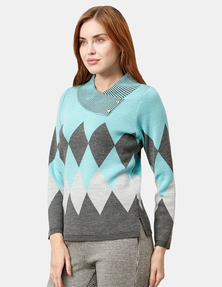Blusa túnica manga larga para mujer