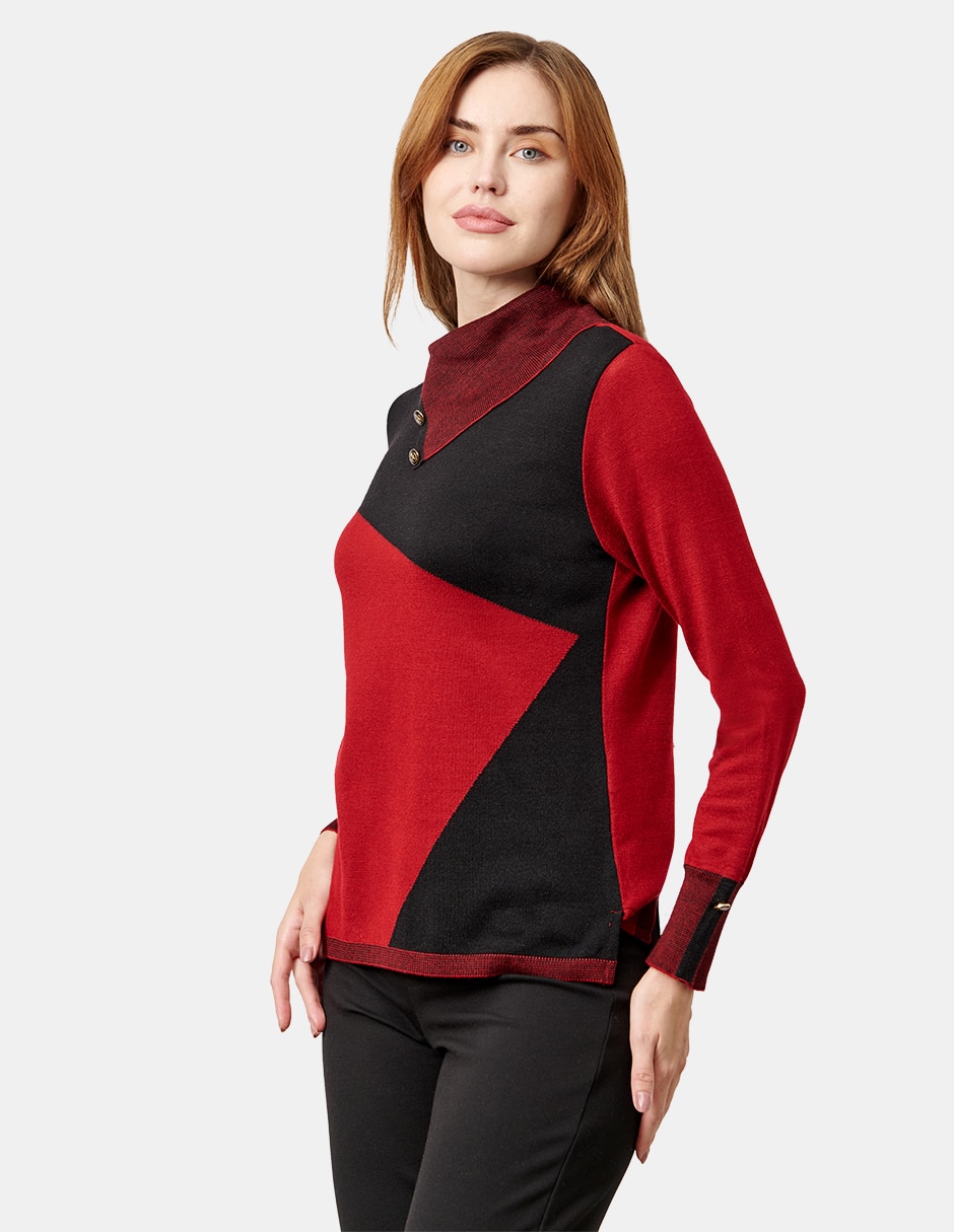 Blusa túnica manga larga para mujer