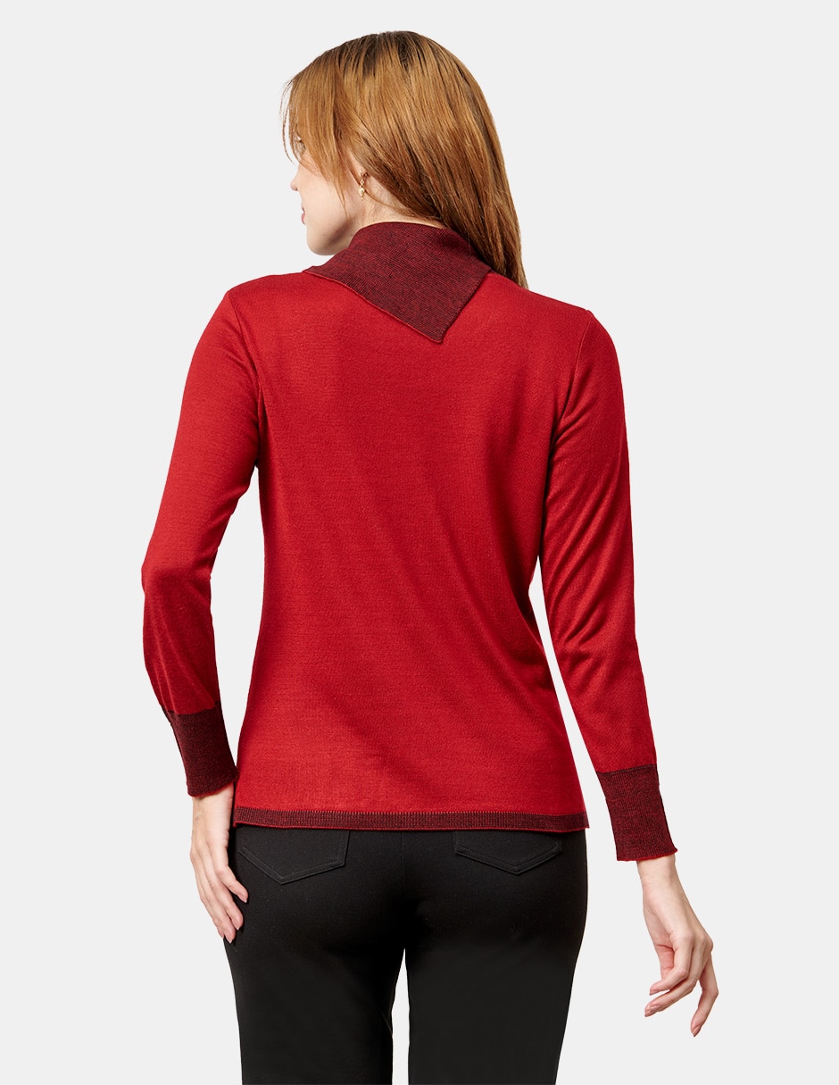 Blusa túnica manga larga para mujer