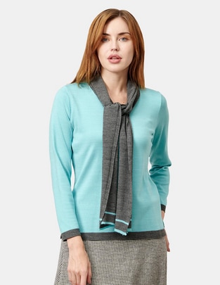 Blusa túnica manga larga para mujer