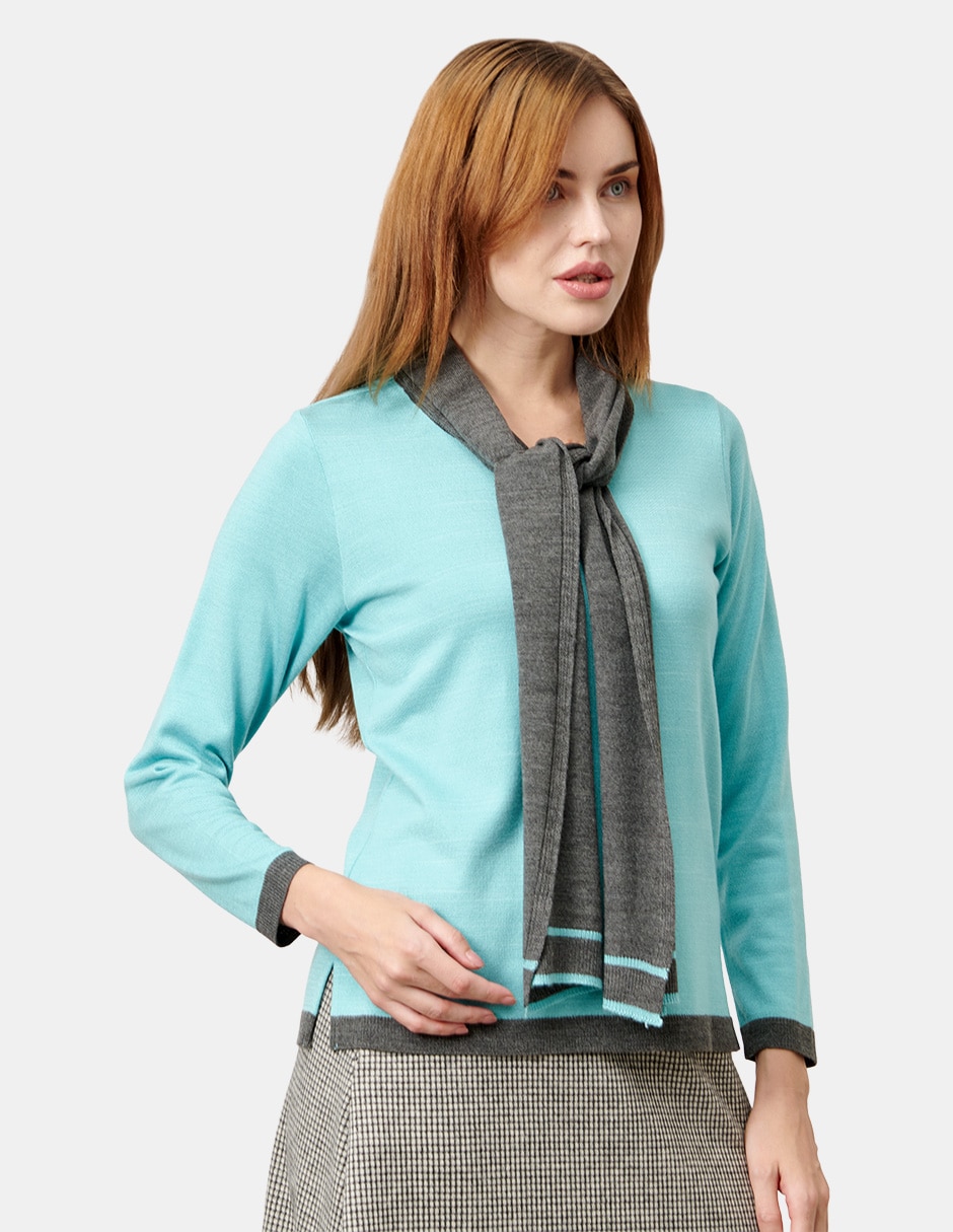 Blusa túnica manga larga para mujer 4