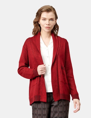 Suéter cuello chal para mujer 1
