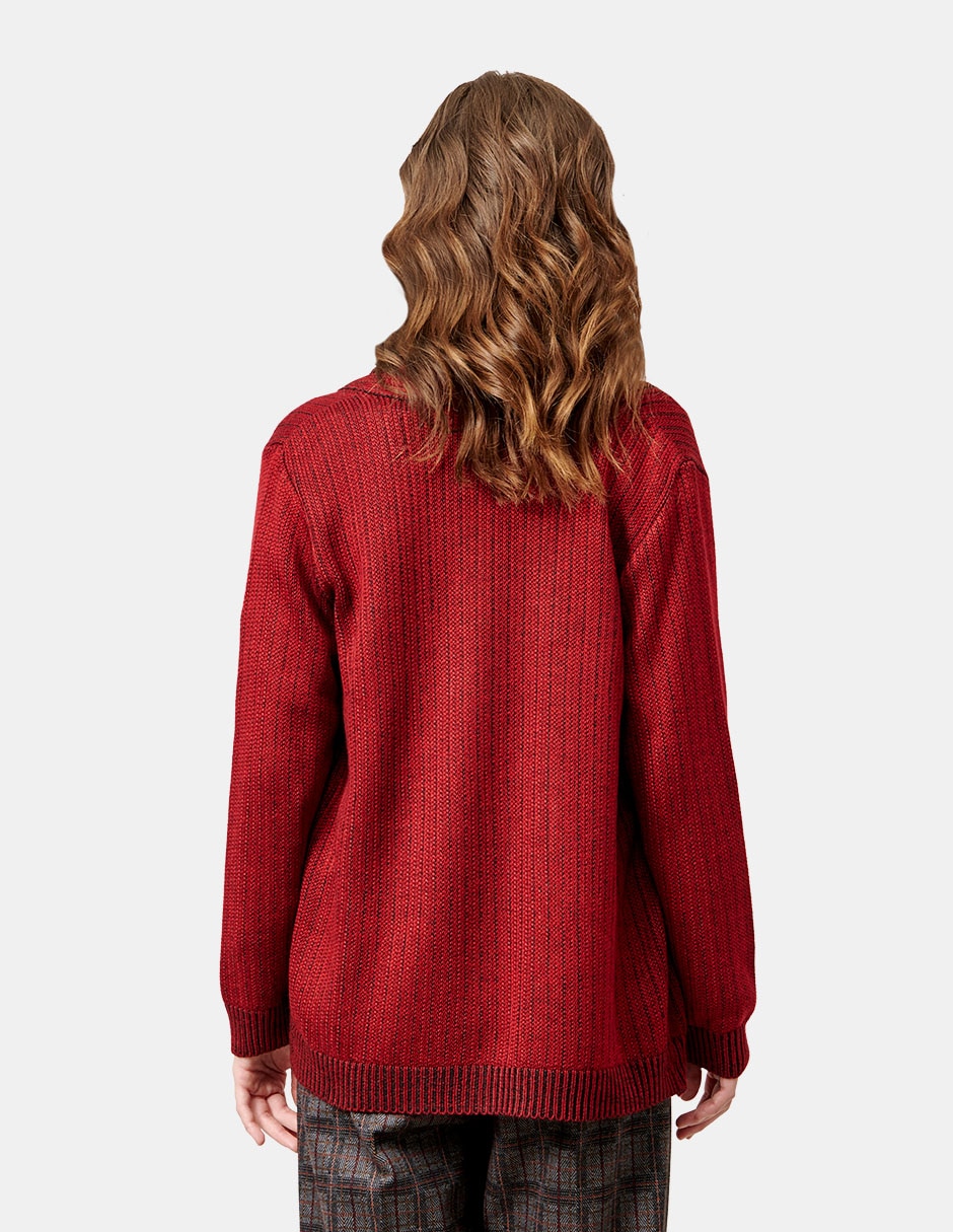 Suéter cuello chal para mujer 7