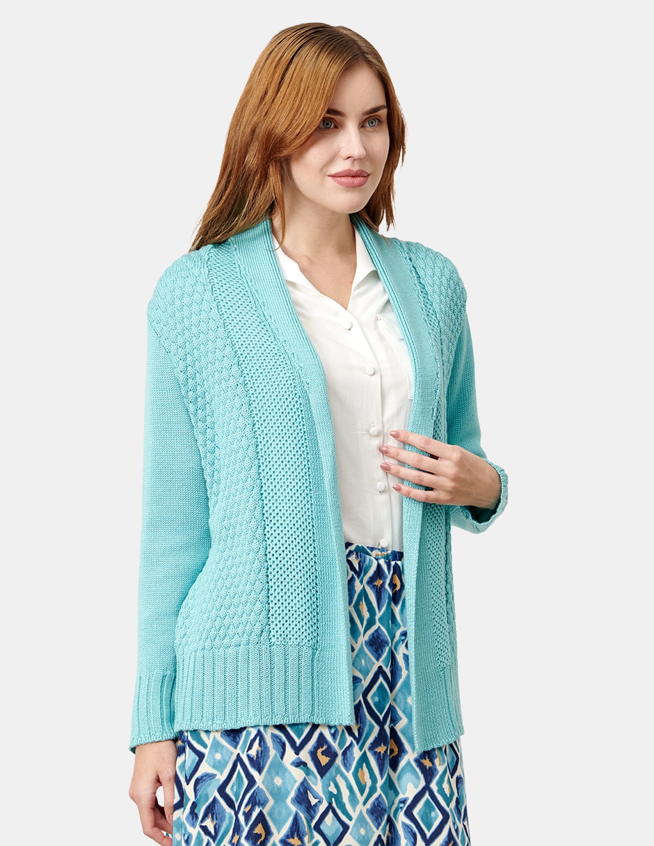 Suéter cuello chal para mujer 6