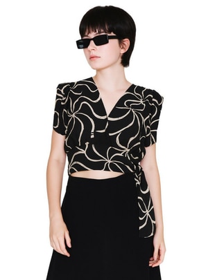Blusa manga corta para mujer