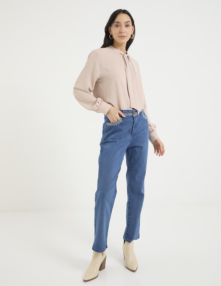 Blusa Damaia Atelier manga larga para mujer