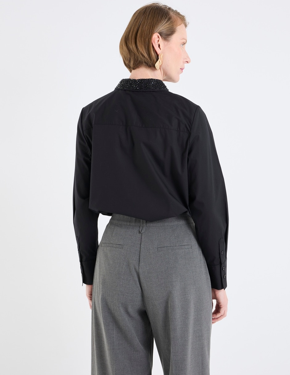 Blusa camisera manga larga para mujer 6