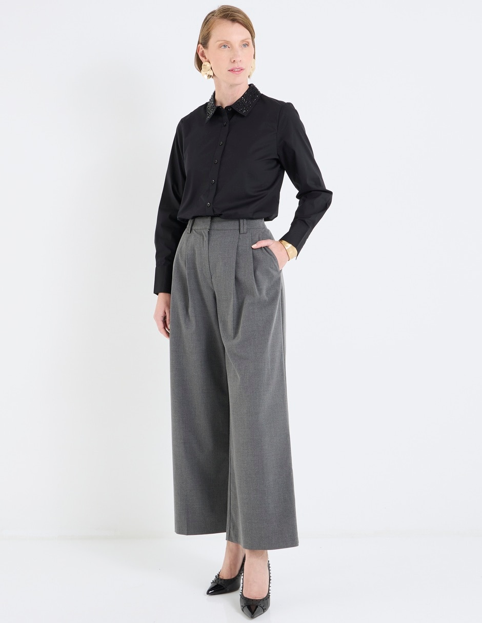 Blusa camisera manga larga para mujer 7