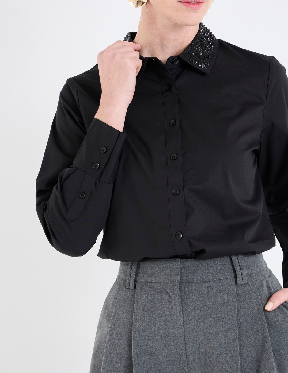 Blusa camisera manga larga para mujer 8