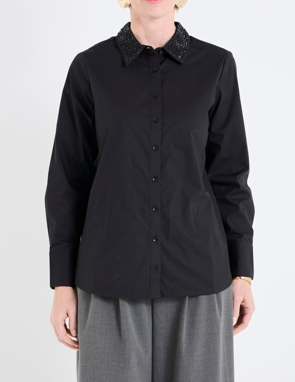 Blusa camisera manga larga para mujer 9